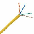 Swe-Tech 3C Riser Rated Cat5e Yellow Ethernet Cable, Solid, UTP, POE Compliant, CMR, Pullbox, 1000ft FWT10X6-081TH